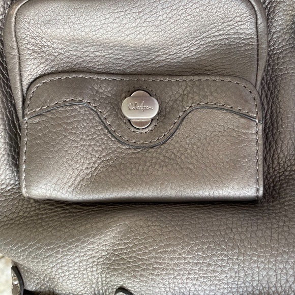 SILVER COLE HAAN PEBBLE CROSSBODY SHOULDER BAG - Picture 4 of 5